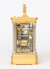 A French gilt brass Anglaise carriage clock with calendar, circa 1870
