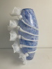Richard Price, grote vaas met applique van witte bloemen. - Richard Price