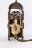 An early English brass engraved Italian striking lantern clock, by John Pleydell, circa 1675