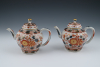 A pair of Chinese porcelain  Imari teapots
