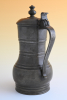 A pewter guild jug