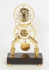 A French Directoire gilt brass and black marble skeleton clock, circa 1795