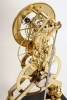 A French Directoire gilt brass and black marble skeleton clock, circa 1795