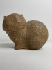 Hans de Jong, glazed ceramic sculpture of a cat. - Hans de Jong