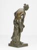 Elegant naked bronze statue