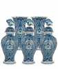 A 5-Piece Dutch Delft Garniture - De Porcelyne Lampetkan - The Porcelan Ewer Factory