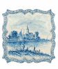 A Dutch Delft Blue and White Square Tray or so-called Cabaret