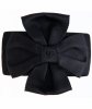 Chanel Black Satin Ribbon Hair Barrette - Chanel