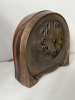 Fons Reggers, bronze clock with rose wood and an electrical movement - Fons Reggers