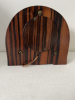 Fons Reggers, bronzen klok met palissanderhouten en elektrisch uurwerk - Fons Reggers