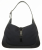 Gucci Black Canvas Leather Jackie Hobo Bag - Gucci