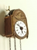 A miniature German Black Forest copper and wood so-called 'Sorg' wall clock, circa 1840