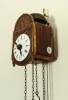 A miniature German Black Forest copper and wood so-called 'Sorg' wall clock, circa 1840