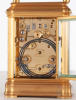 A small French gorge case carriage clock striking ship's bells, circa 1880