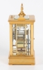 A French gilt brass Anglaise carriage clock with repeat, circa 1880.