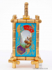 A French bamboo case carriage clock with oriental porcelain panels, circa 1870.