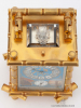 A French bamboo case carriage clock with oriental porcelain panels, circa 1870.