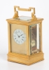 A French gilt brass Anglaise carriage clock with repeat, circa 1880.