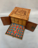 RESERVED Grand Tour verzamelaarskabinet in keranji hout waarin een uitgebreide collectie intaglio afdrukken in rode zwavelpasta
