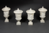 Four Dutch Louis XIV sculptural marble vases