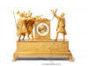 A French Empire Oath of the Horatii gilt bronze mantel clock, circa 1800