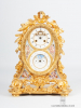 A French Rococo style mantel clock with perpetual calendar, Brocot, cira 1860.