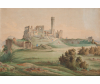 Pair of Gouaches on Paper - View of Frankenstein Castle - Landscape in Königstein