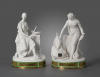 A pair of biscuit porcelain figures, Justice and Peace by Dihl et Guérhard, Paris