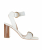 Gianvito Rossi White 'Harper 85' High Blockheel Ankle Strap - Gianvito Rossi