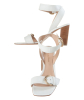 Gianvito Rossi White 'Harper 85' High Blockheel Ankle Strap - Gianvito Rossi