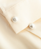 Chanel Off-White Silk Blouse Pearl Buttons - Chanel
