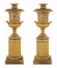 Pair of Empire Gilt Bronze Vases or Candlesticks so-called 'Cassolettes'
