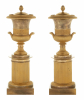 Pair of Empire Gilt Bronze Vases or Candlesticks so-called 'Cassolettes'