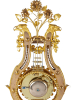 A large French Louis XVI ormolu lyre mantel clock, circa 1785