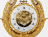 A large French Louis XVI ormolu lyre mantel clock, circa 1785