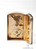 A very small French art deco silver travel clock, G. Kitchen Paris, circa 1900
