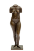 Eja Siepman van den Berg (1943) Standing female nude, Netherlands  Brown patinated bronze, the figure shown in a standing pose, on a square plinth signed to the side with artist's initials 'EJA'.  H 24 cm - Eja Siepman van den Berg