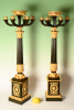 A pair of  ormolu bronze Empire candelabras