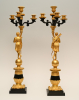 A pair of large ormolu Empire candelabras