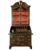 An English Laqué Top Desk with Chinoiserie Decor