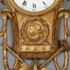 Large Dutch Louis XVI wooden cartel clock