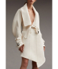 Burberry Lightweight Double-Faced Wool Twill Asymmetric Coat - Burberry