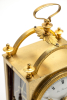 Swiss travelling clock signed "Aime Ducomann a la Chaud du Fonds"on the dial 