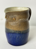 De Kat, Bergen op Zoom, owl jug with blue and brown glaze - Chris (C.J.) van der Hoef