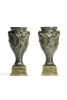 Art Nouveau bronze patinated vases 
