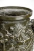 Art Nouveau bronze patinated vases 