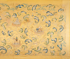An Imperial Yellow-ground Embroidered Silk Panel
