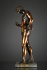 Italiaans bronzen beeld, Narcissus,  toegeschreven aan Vincenzo Gemito