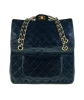 Chanel Blue Medium Double Flap Shoulder Bag - Chanel