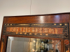 Theo Molkenboer (1871-1920), mirror with carved wooden frame, decorated with abstracted peacock motifs - Theo Molkenboer